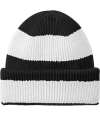 BB391R B391R Beechfield Colour Block Beanie Black / Soft White colour image